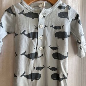 Whale print romper or pajama